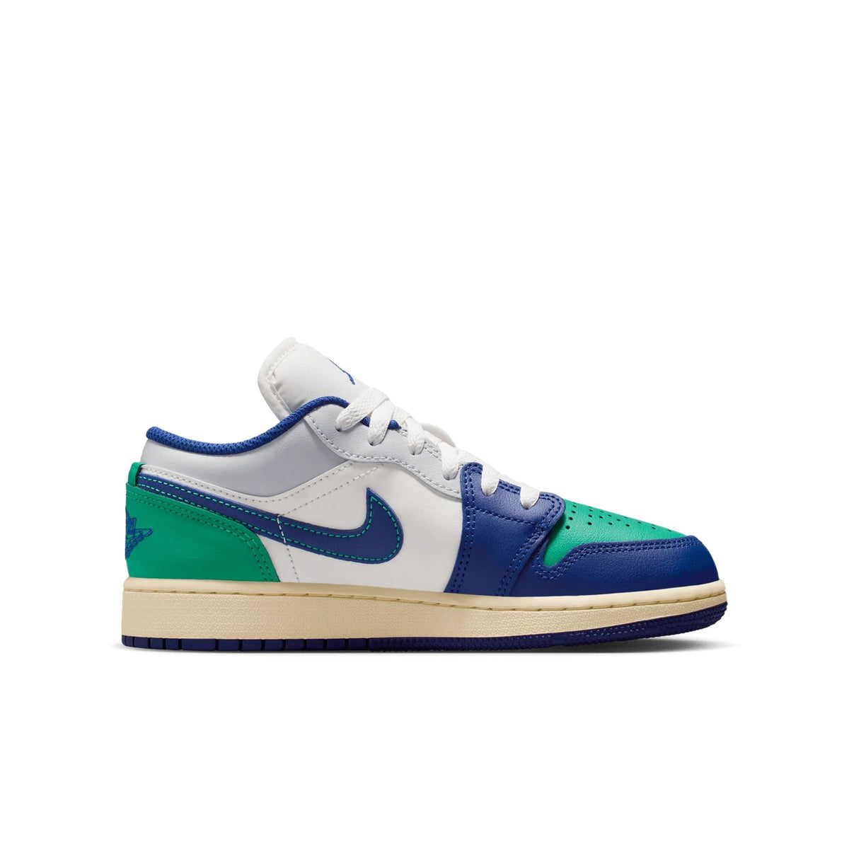 Big Kid's Jordan 1 Low Sail/Deep Royal Blue (553560 147) - 7