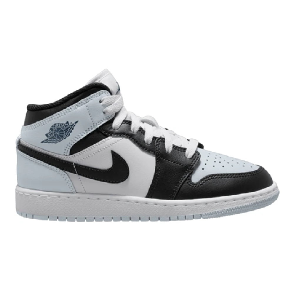 Jordan 1 Mid Black Aura Squadron Blue Big Kids' GS Sneakers DQ8423-002