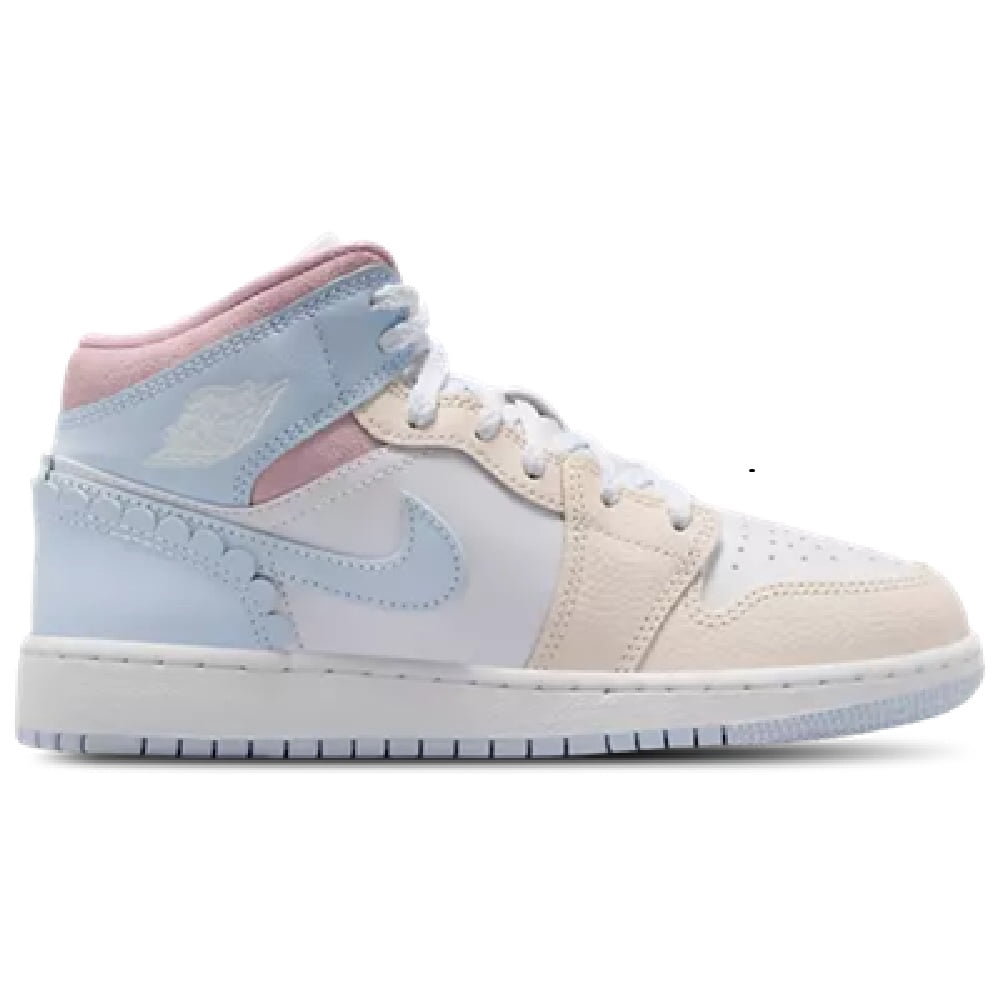 Big Kid's Jordan 1 Mid SE Half Blue/Half Blue-Pale Ivory (IB7057 403) - 4.5