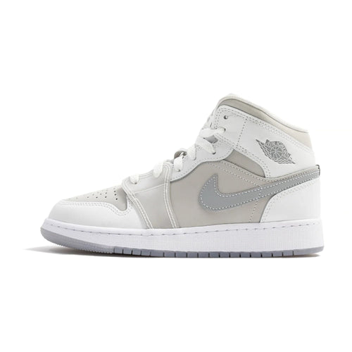 Big Kid's Jordan 1 Mid SE Summit White/Metallic Silver (HQ3600 121) - 6