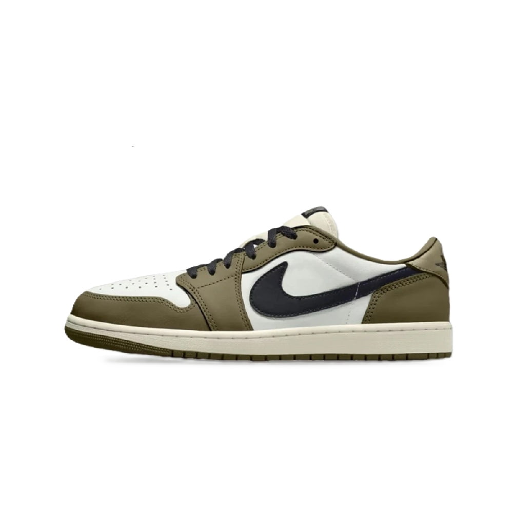 Jordan 1 Low Medium Olive Big Kids' GS Sneakers HQ6999-200