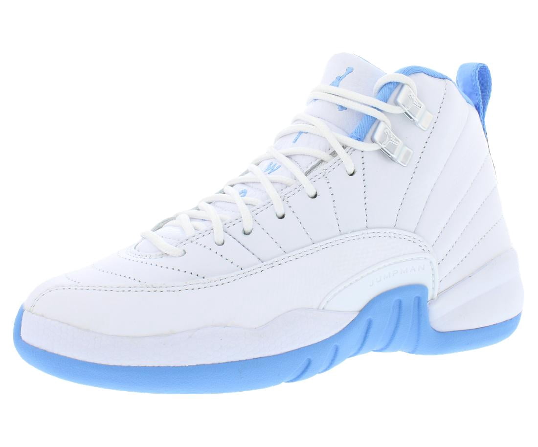 Jordan 12 Retro Melo (2025) (GS) (White/University Blue/Metallic Silver) - Size 4.5