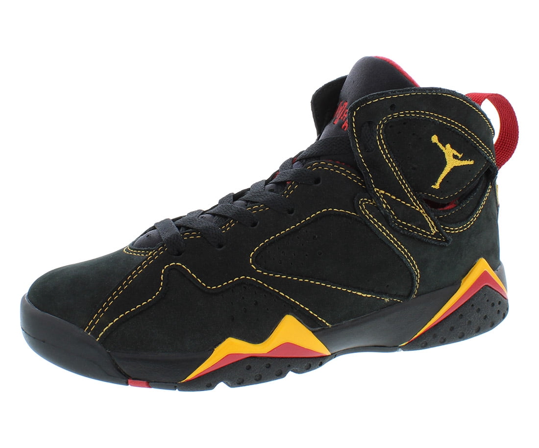 Nike Air Jordan 7 Retro GS Boys Shoes Size 3.5, Color: Black/Citrus/Varsity Red