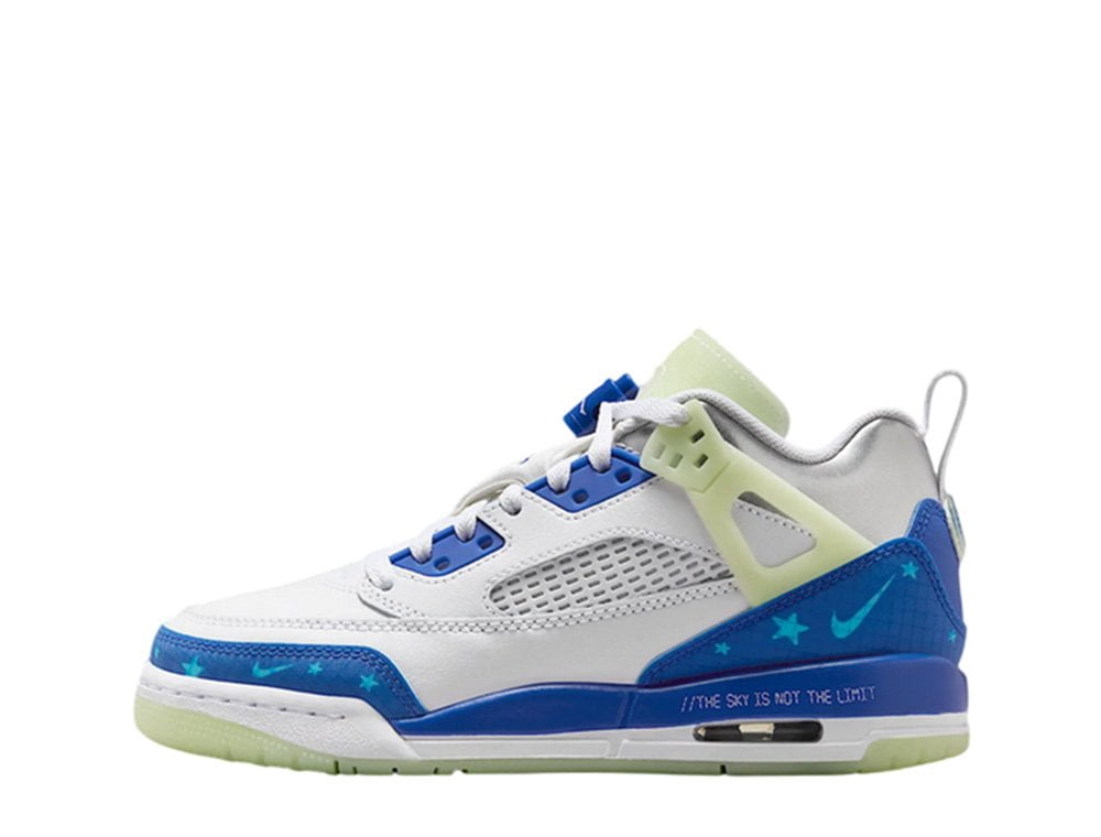 Big Kid's Jordan Spizike Low SS White/Hyper Royal-Volt Tint (HJ5979 100) - 6.5