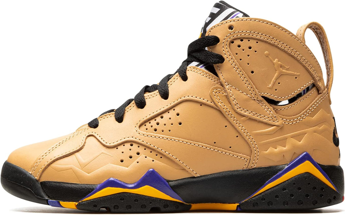 Nike Air Jordan 7 Retro GS Boys Shoes Size 3.5, Color: Black/Citrus/Varsity Red