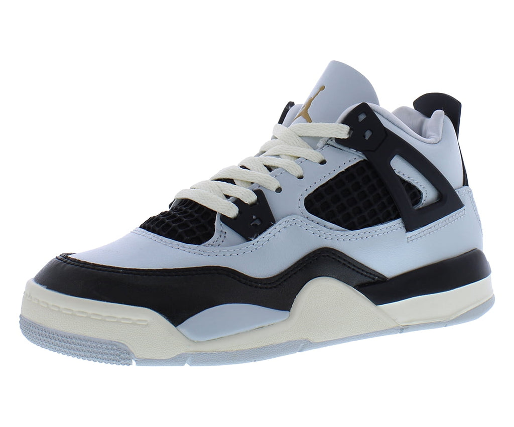Little Kid's Jordan 4 Retro Pure Platinum/Metallic Gold (FZ8586 070) - 13