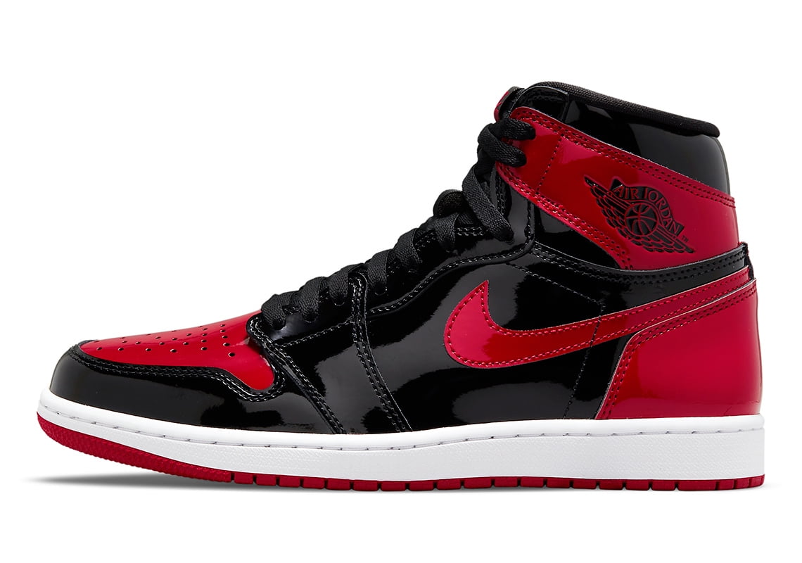 [555088-063] Men's Jordan 1 Retro High OG Patent Bred