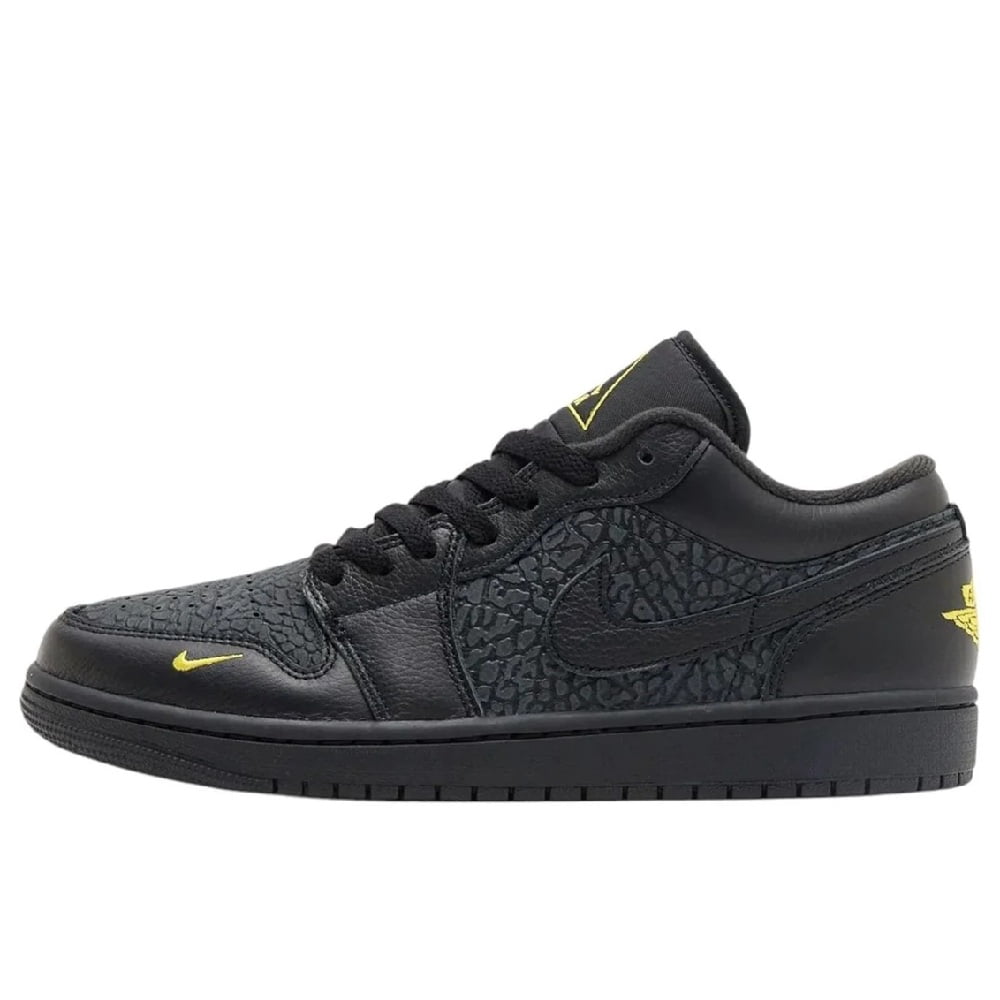 Jordan 1 Low Black Elephant Print Men's Sneakers IM6568-010