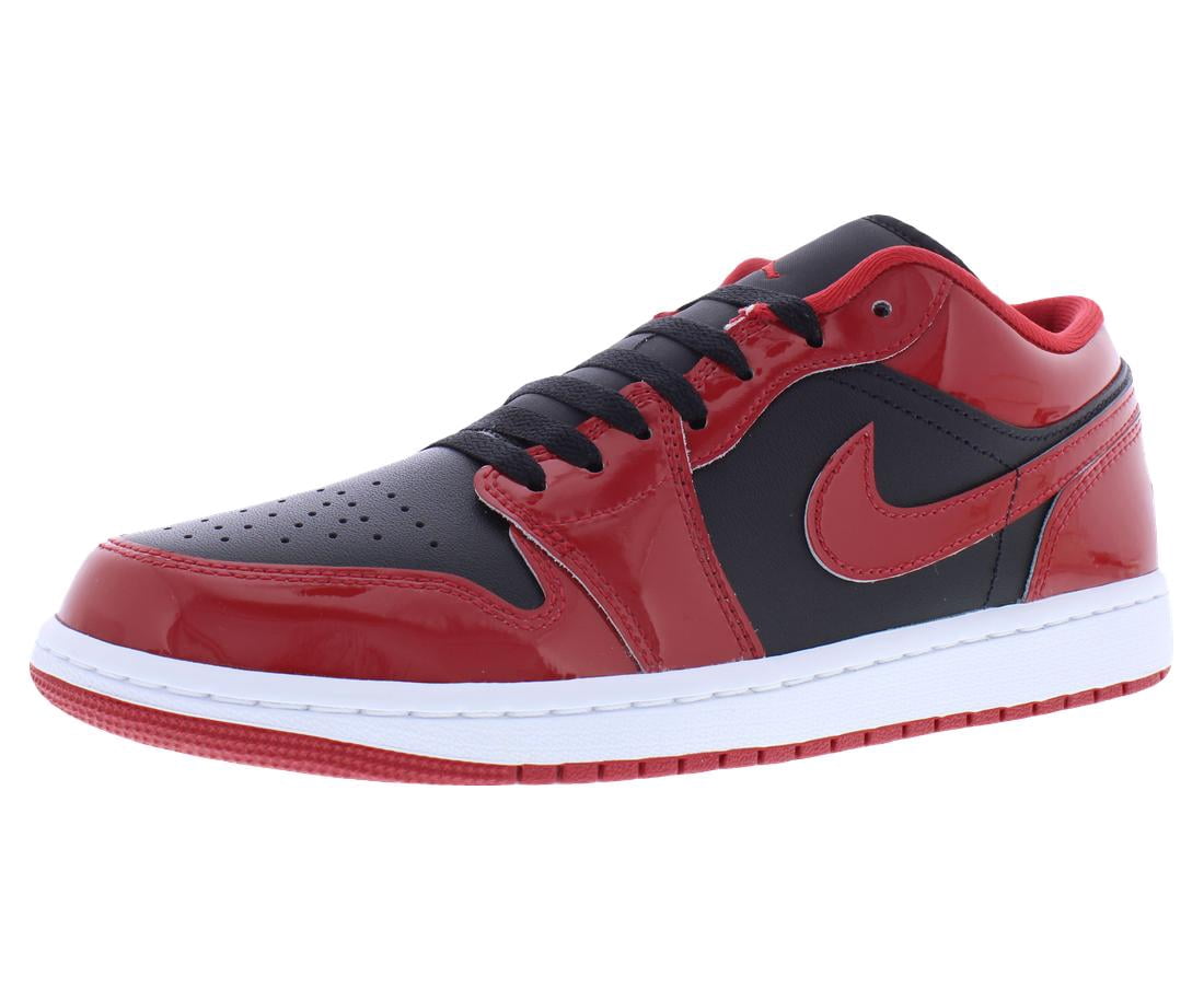 Jordan 1 Low Patent Varsity Red Black Men's Sneakers HV4089-006