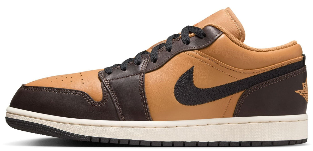 Men's Jordan 1 Low SE Flax/Black-Baroque Brown (HQ3603 201) - 8