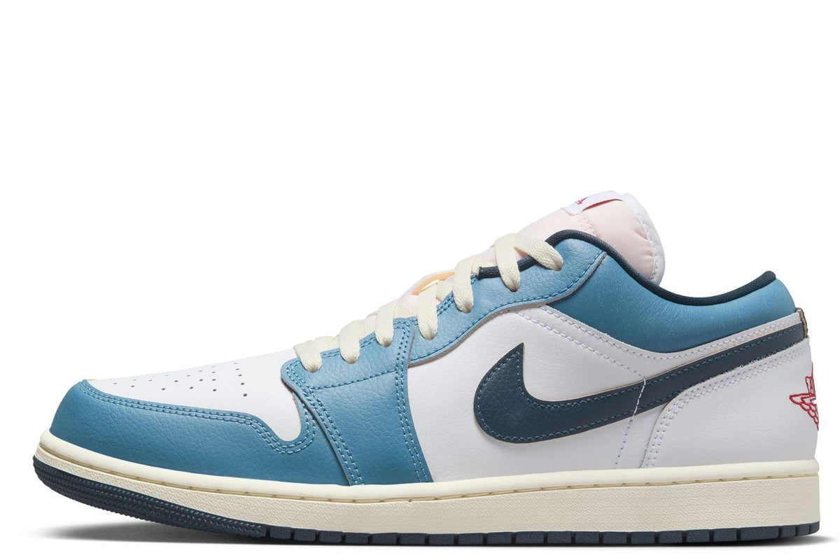 Men's Jordan 1 Low SE "Motion" White/Armory Navy-Aegean Storm (HM3711 144) - 5