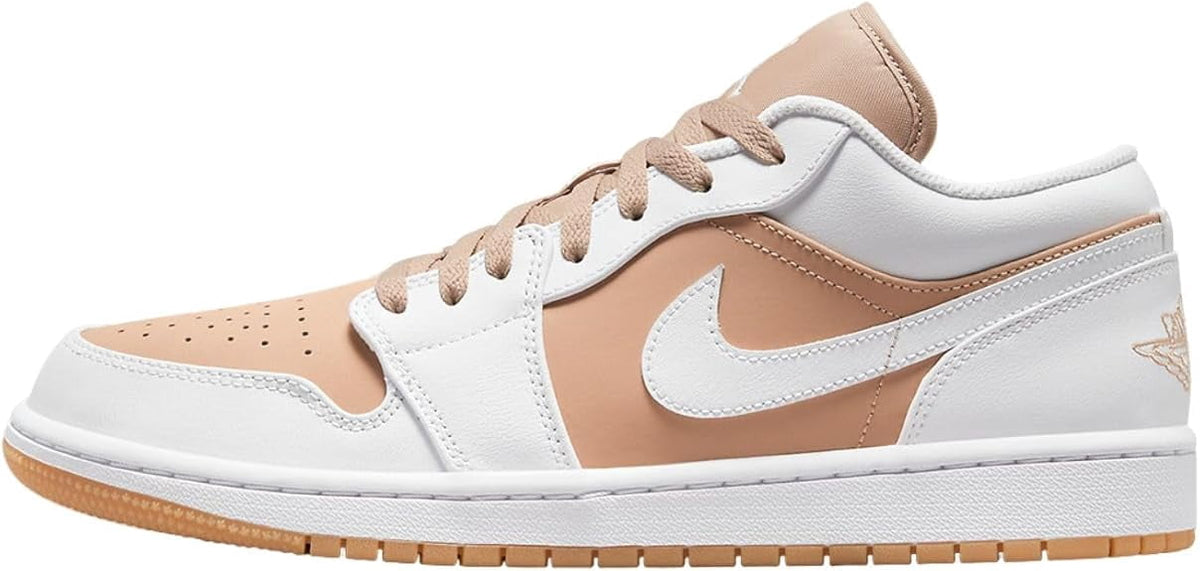 Men's Jordan 1 Low White/White-Hemp-Gum Yellow (DN6999 100) - 9.5