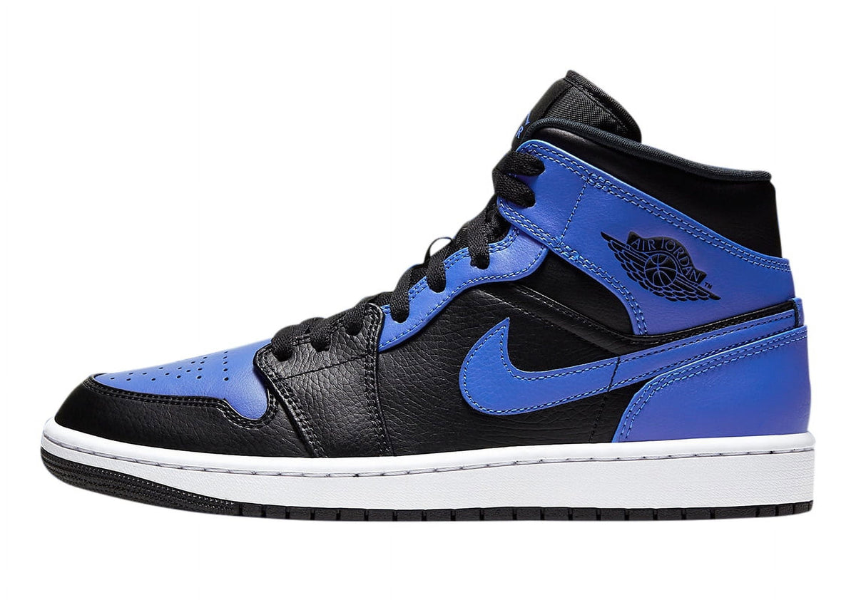 Men's Jordan 1 Mid "Royal" Black/Hyper Royal-White (554724 077) - 9.5