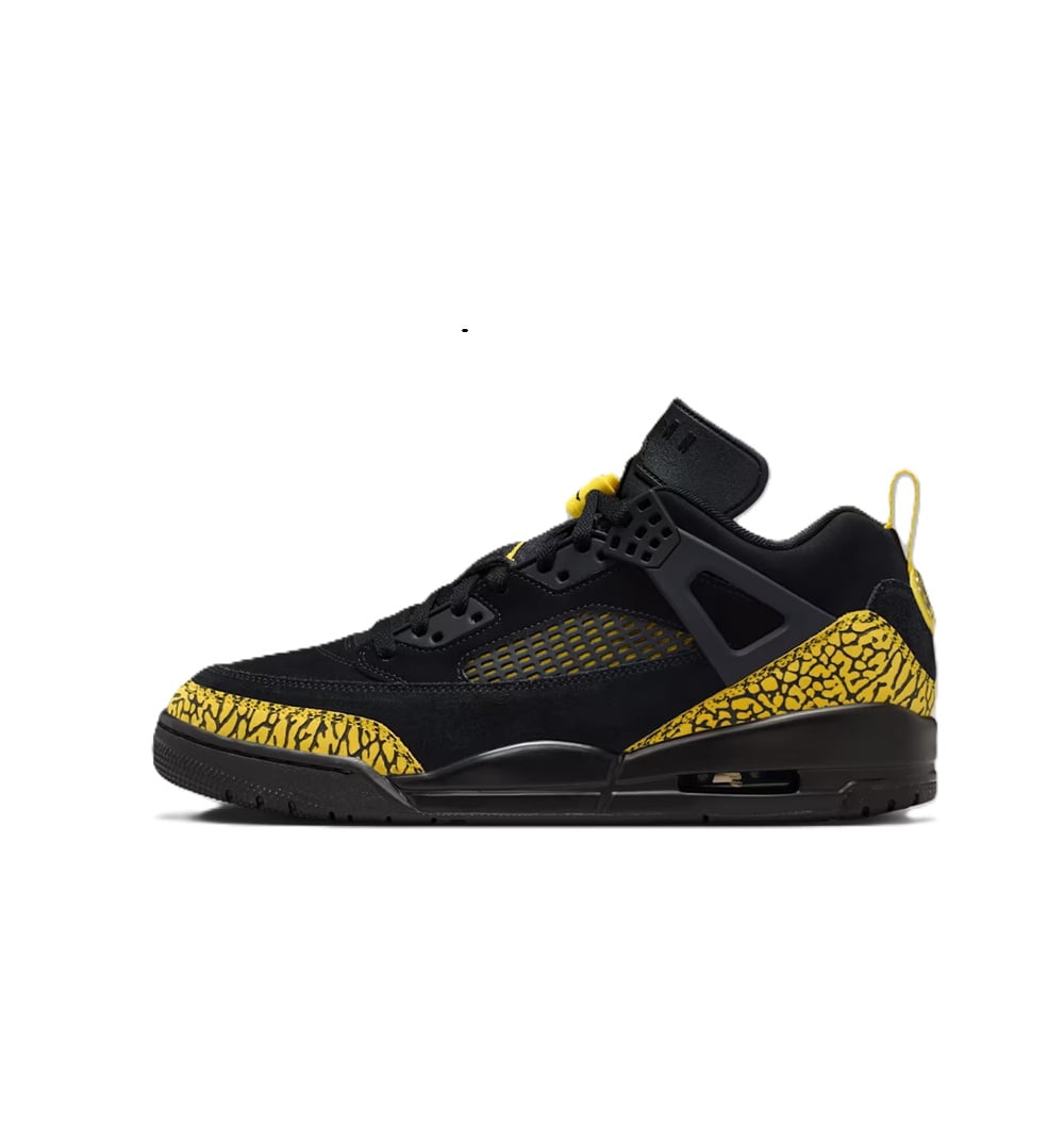 Men's Jordan Spizike Low Black/Black-Speed Yellow (IQ9368 010) - 10.5
