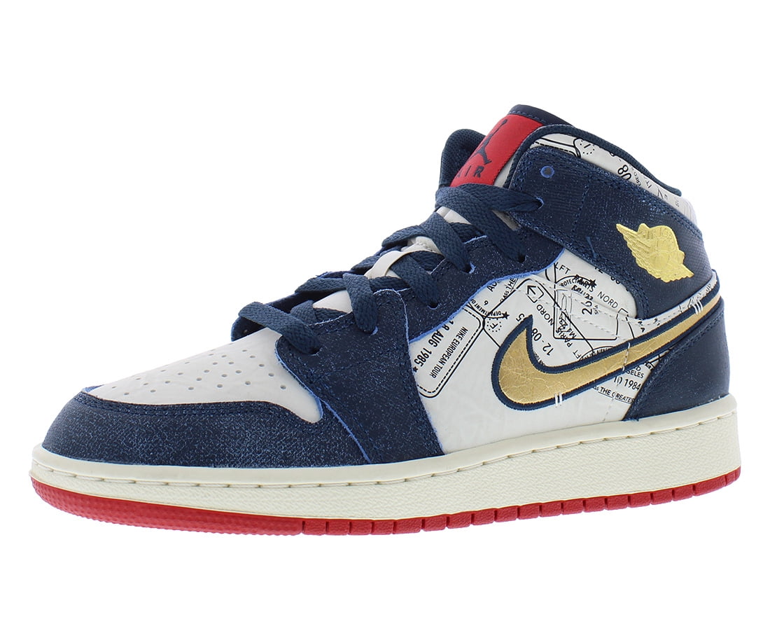 Men's Jordan 1 Mid Black/Fire Red-White (554724 079) - 9