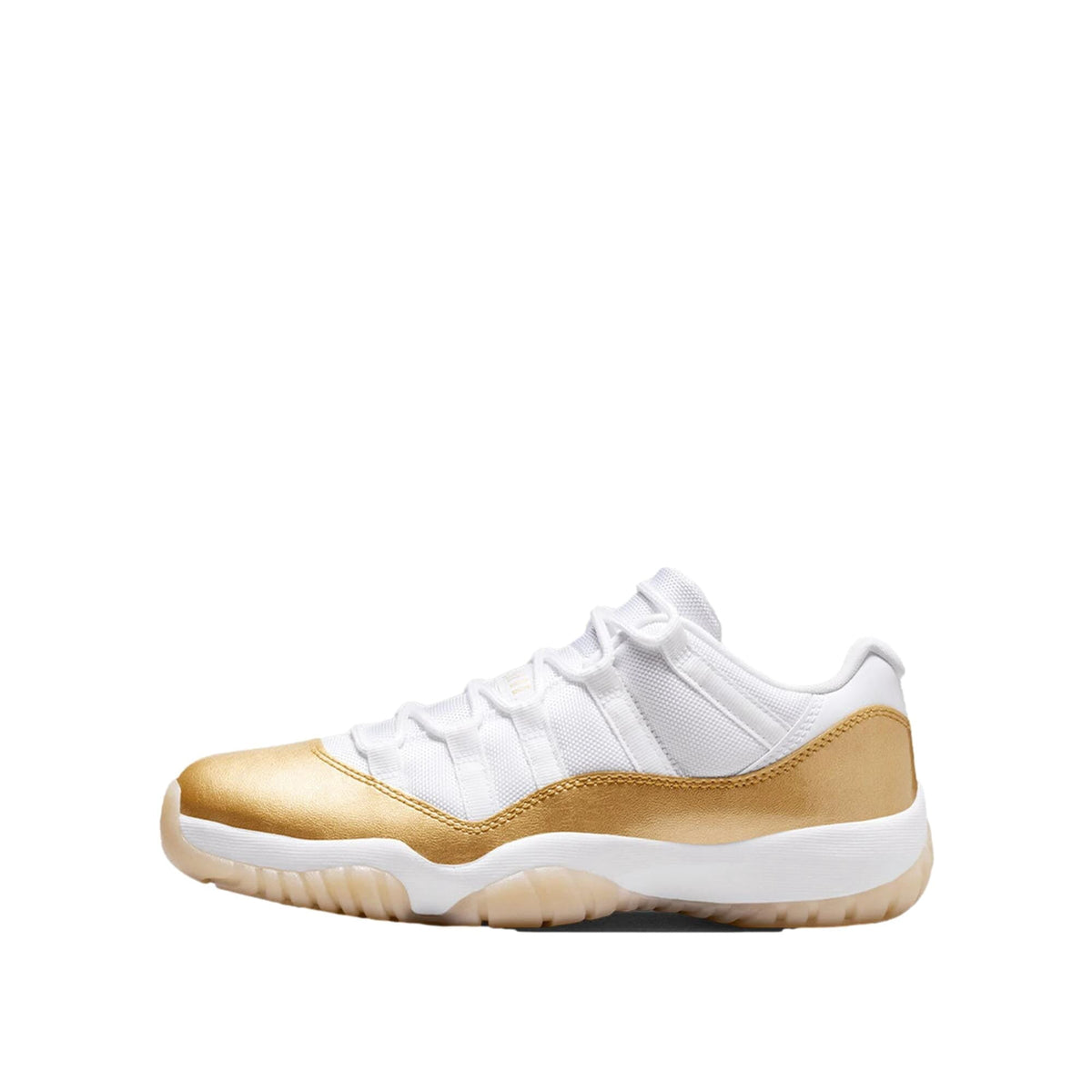 Women's Jordan 11 Retro Low White/Metallic Gold-Team Gold (AH7860 102) - 12