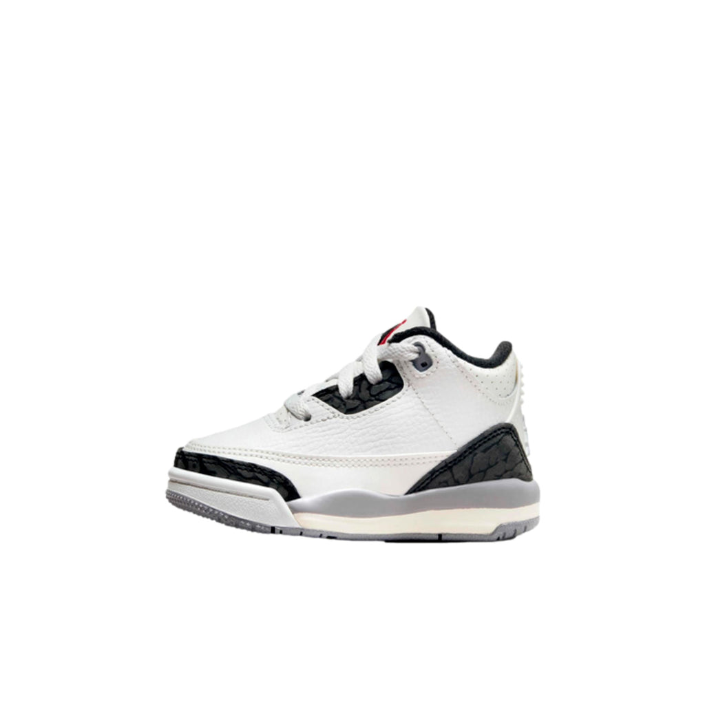 Toddler's Jordan 3 Retro "Cement Grey" Summit Wht/Fire Red (DM0968 106) - 8