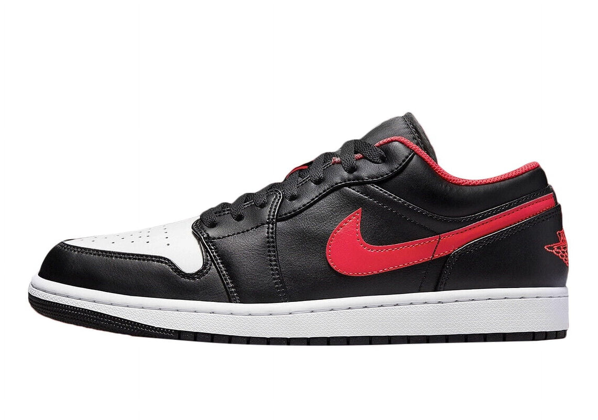 Men's Jordan 1 Low "White Toe" Black/Fire Red-White (553558 063) - 10