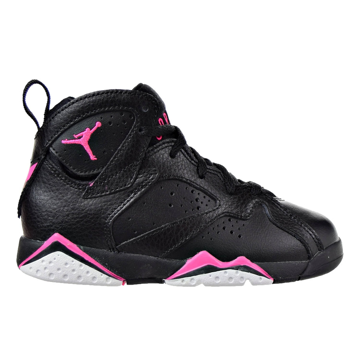 Jordan Big Kid’s 7 Retro Shoes, Black/Barely Grape, Size 4