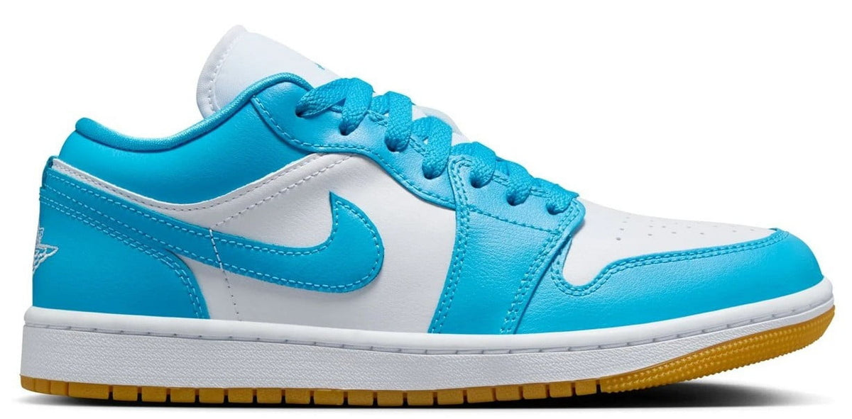 Women's Jordan 1 Low White/DK Powder Blue (DC0774 104) - 7.5