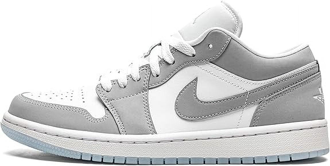 Women's Jordan 1 Low White/Wolf Grey-Aluminum (DC0774 105) - 6.5