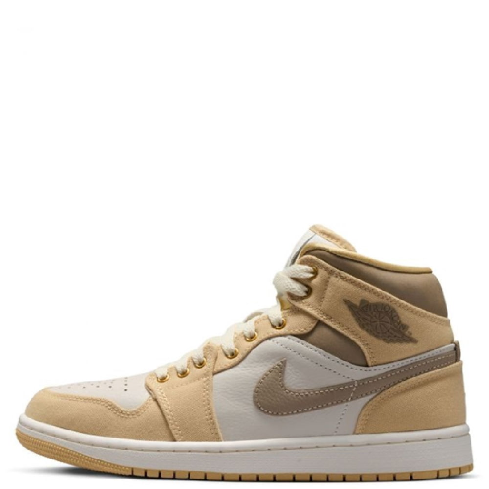 Women's Jordan 1 Mid SE Sesame/Khaki-Sail-Coconut Milk (IR2011 247) - 8.5
