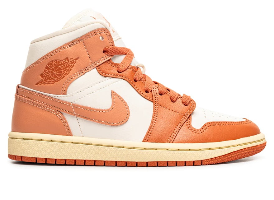 Women's Jordan 1 Mid Sail/Madder Root (BQ6472 180) - 8