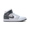 Women's Jordan 1 Mid White/Smoke Grey-Pure Platinum (BQ6472 113) - 6.5