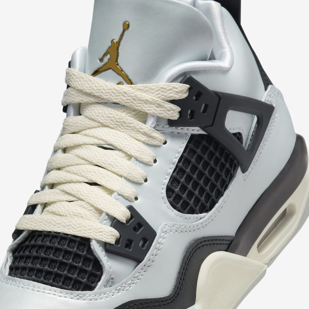 Little Kid's Jordan 4 Retro Pure Platinum/Metallic Gold (FZ8586 070) - 13