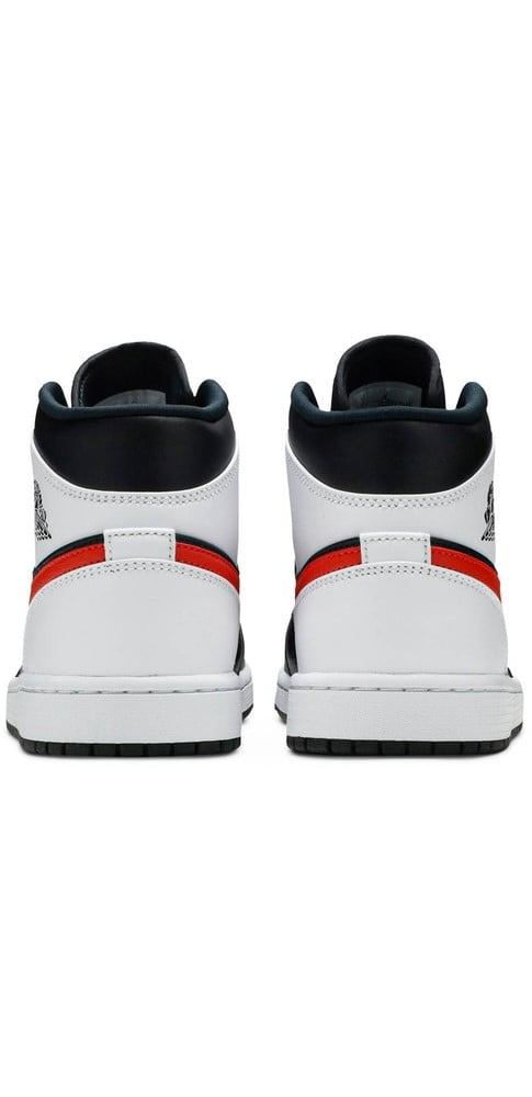 Men's Jordan 1 Mid Black/Chile Red-White (554724 075) - 9
