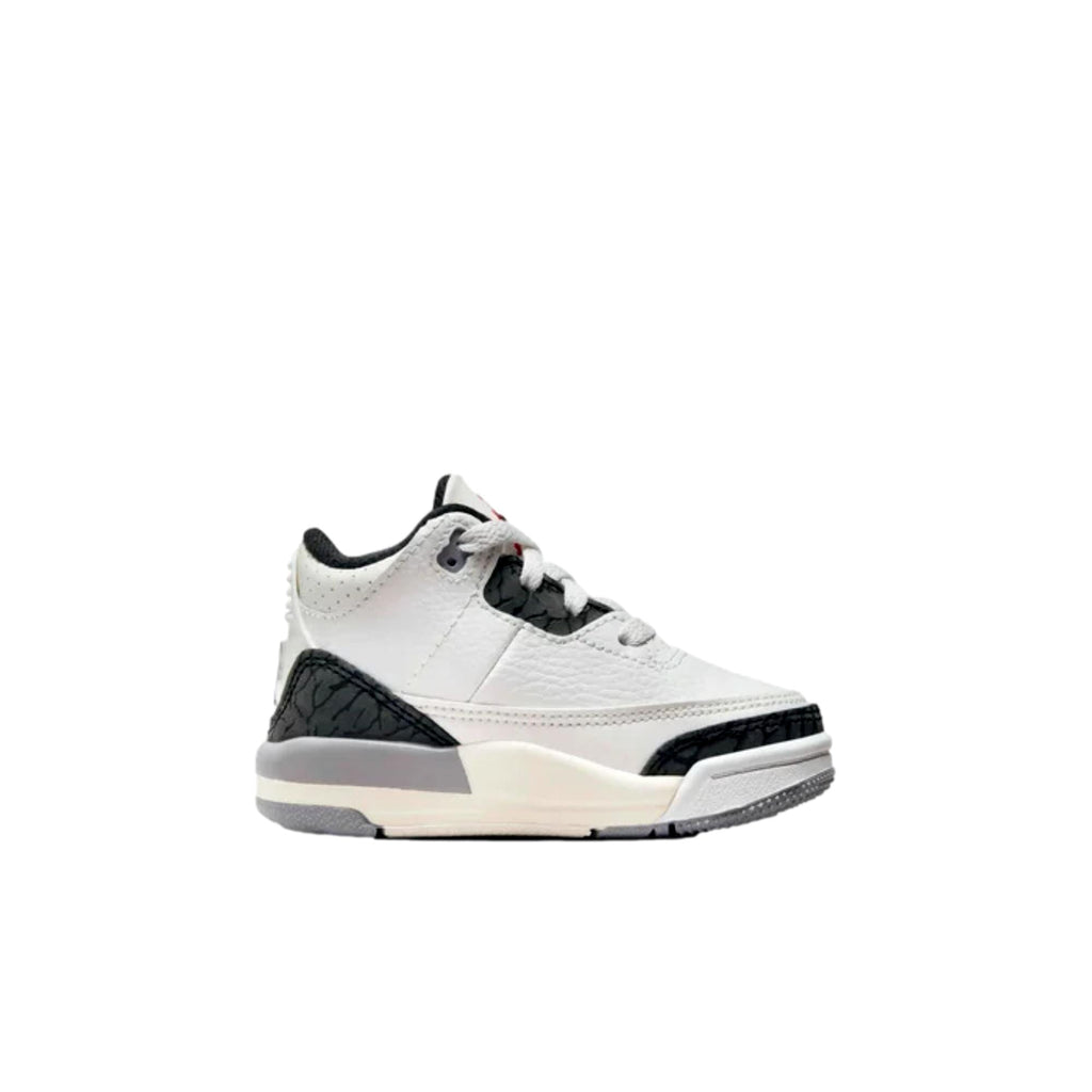 Toddler's Jordan 3 Retro "Cement Grey" Summit Wht/Fire Red (DM0968 106) - 8