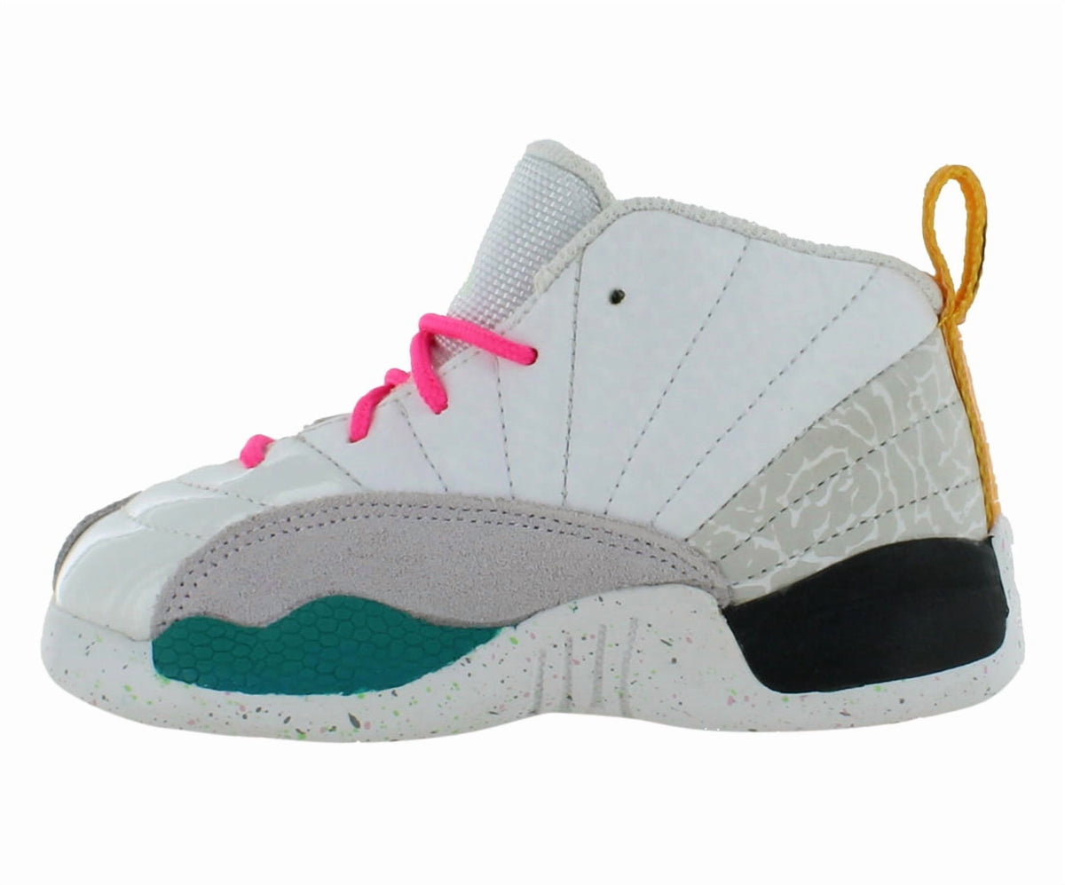 Toddler's Jordan 12 Retro White/Vapor Green-Photon Dust (850000 130) - 8
