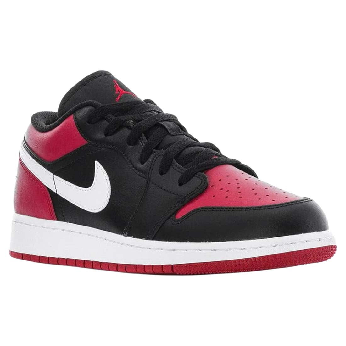 Big Kid's Jordan 1 Low Black/Gym Red-White (553560 066) - 6