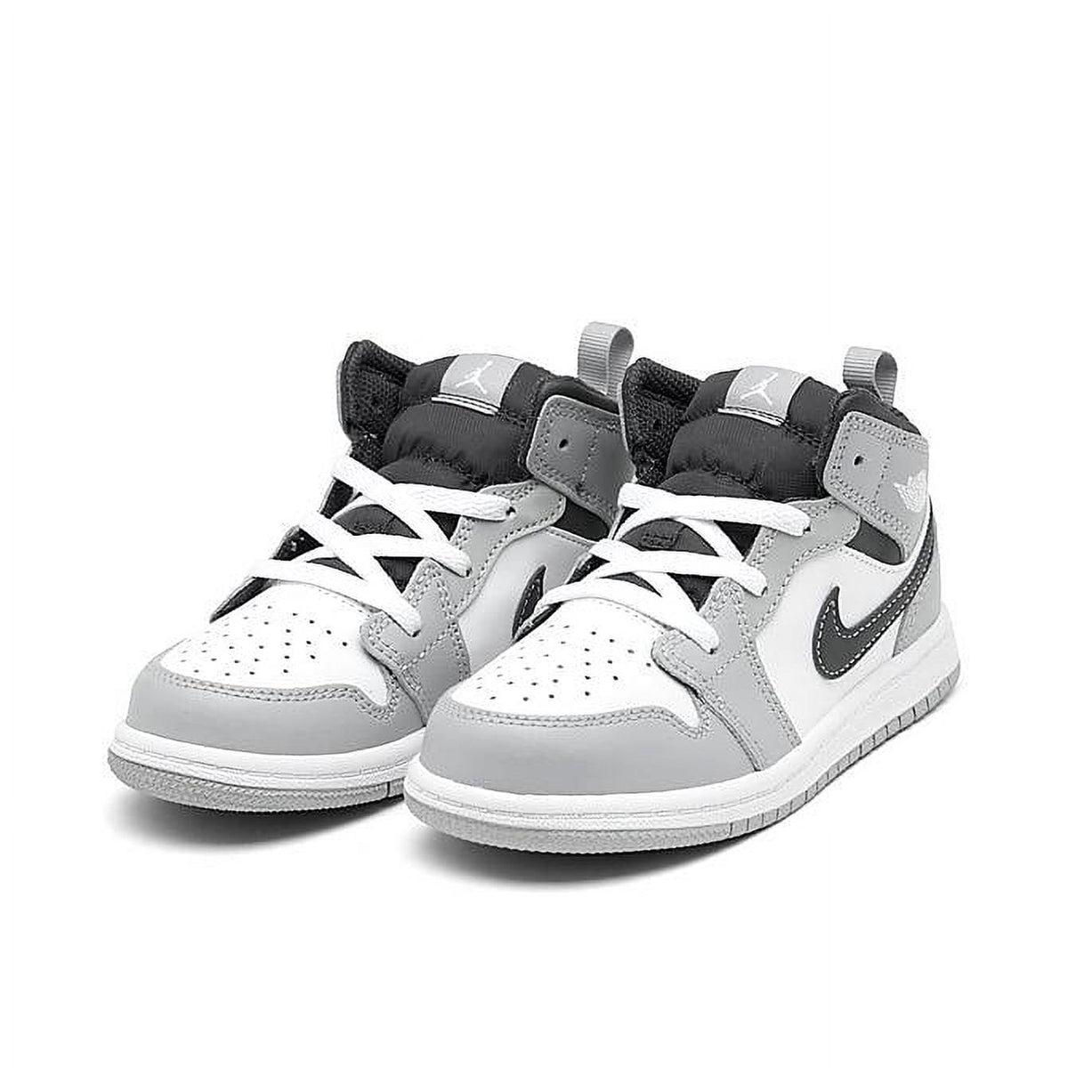 Toddler's Jordan 1 Mid Lt Smoke Grey/White-Anthracite (640735 078) - 4