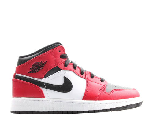 Jordan 1 Mid Chicago Black Toe Big Kids' GS Sneakers 554725-069