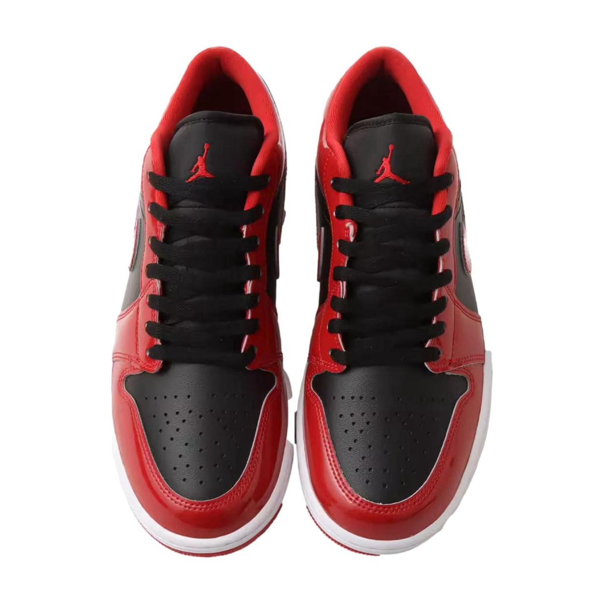 Jordan 1 Low Patent Varsity Red Black Men's Sneakers HV4089-006