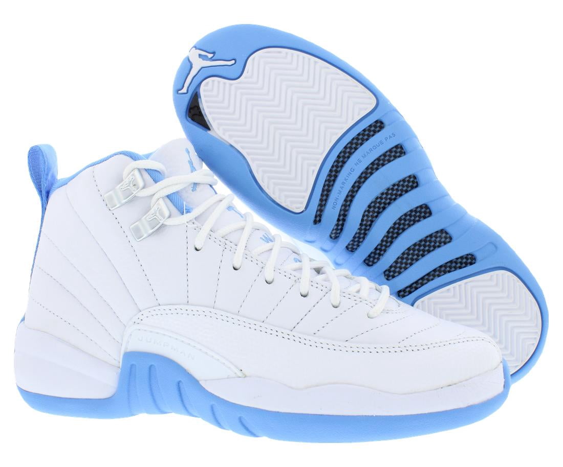 Jordan 12 Retro Melo (2025) (GS) (White/University Blue/Metallic Silver) - Size 4.5