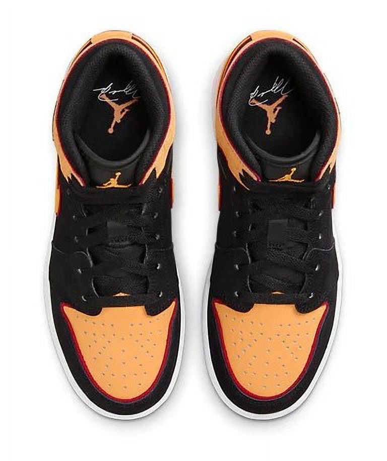 Big Kid's Air Jordan 1 Mid SE Black/Vivid Orange (FJ4924 008) - 6.5