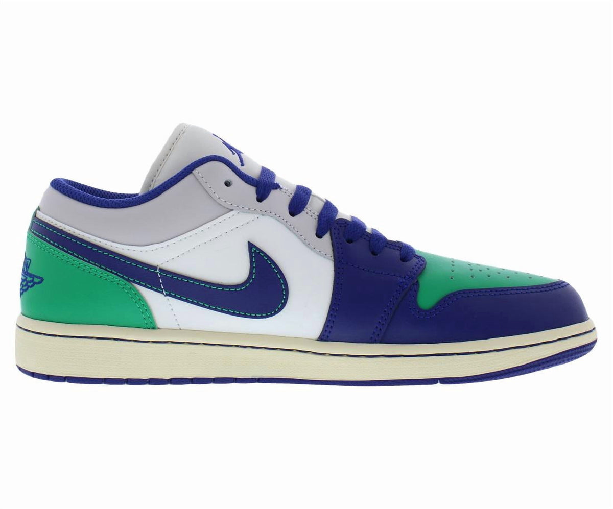 Nike Air Jordan 1 Low Leather Mens Shoes Size 8, Color: Sail/Deep Royal Blue
