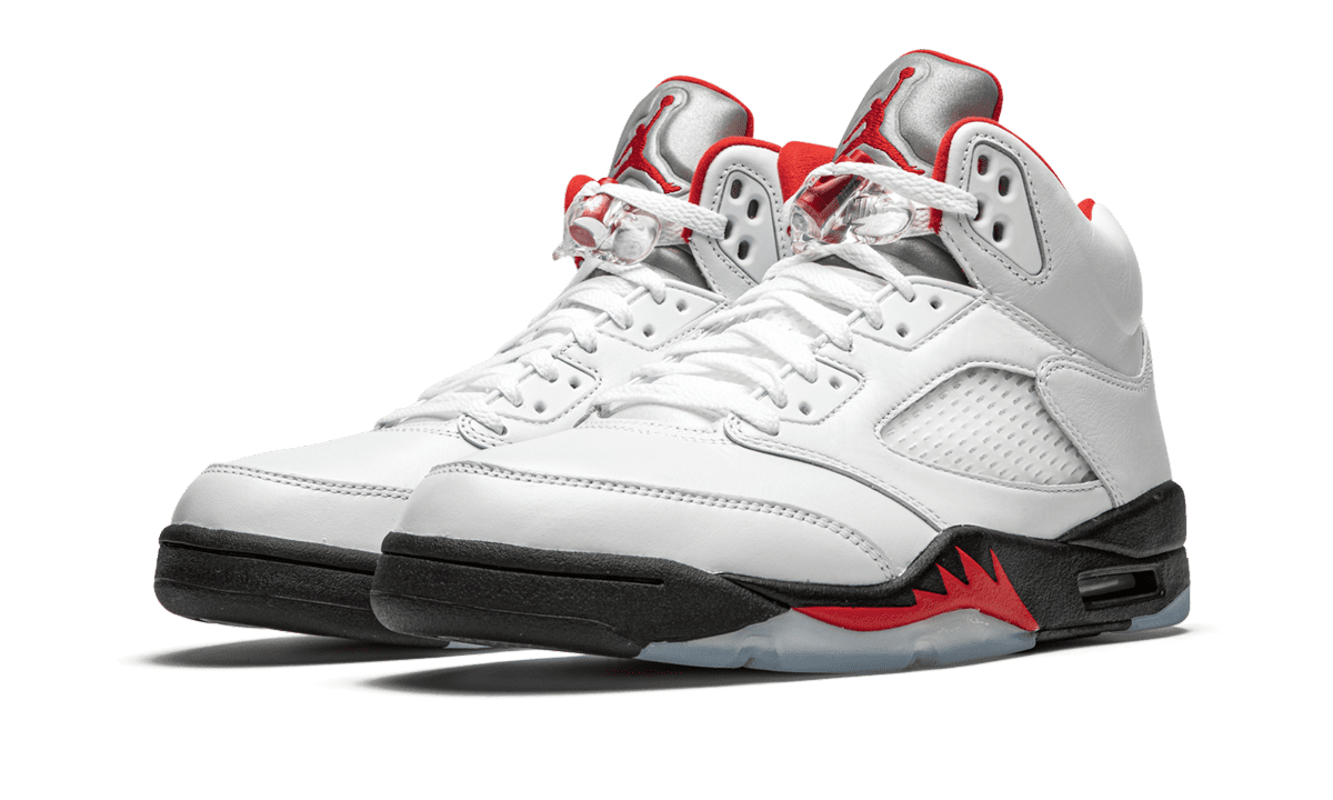 Jordan MENS Air Jordan 5 Retro "Fire Red Silver Tongue 2020" DA1911 102 from Stadium Goods