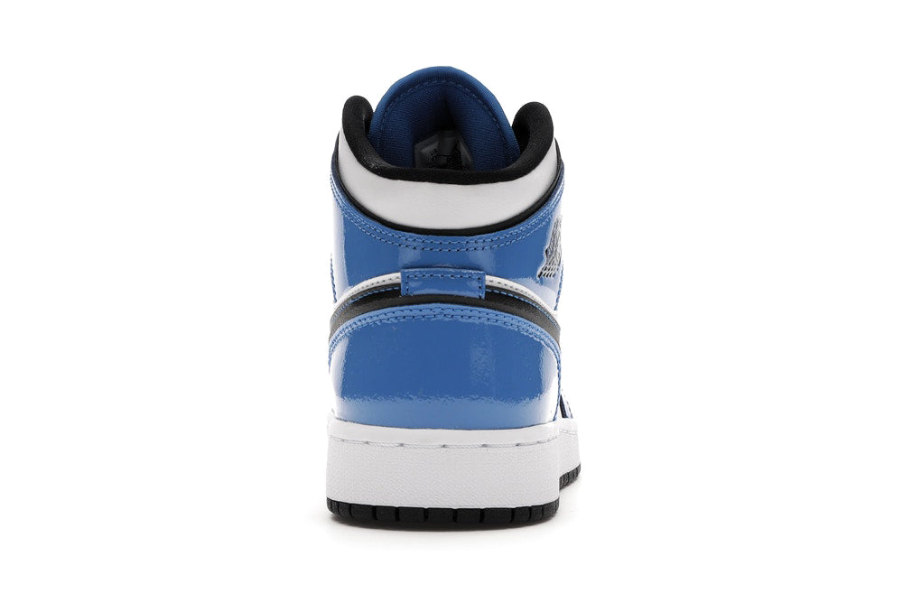 Big Kid's Jordan 1 Mid SE Signal Blue/Black-White (BQ6931 402) - 6