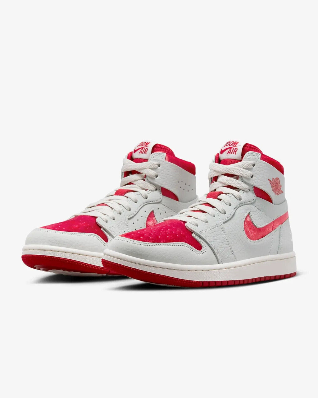 Air Jordan 1 Zoom CMFT 2 DV1304-106 Women's Summit White/Red Sneaker Shoes (6.5)