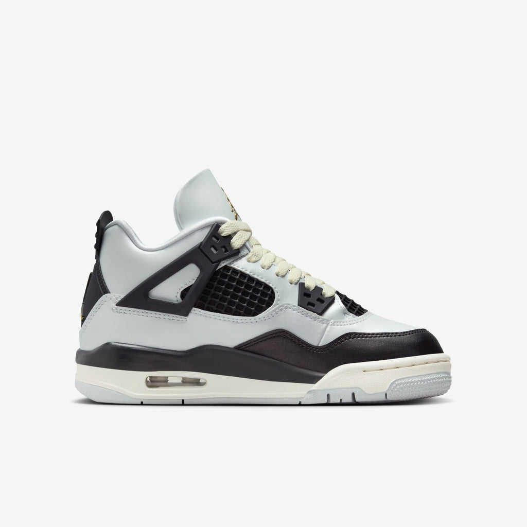 Little Kid's Jordan 4 Retro Pure Platinum/Metallic Gold (FZ8586 070) - 13