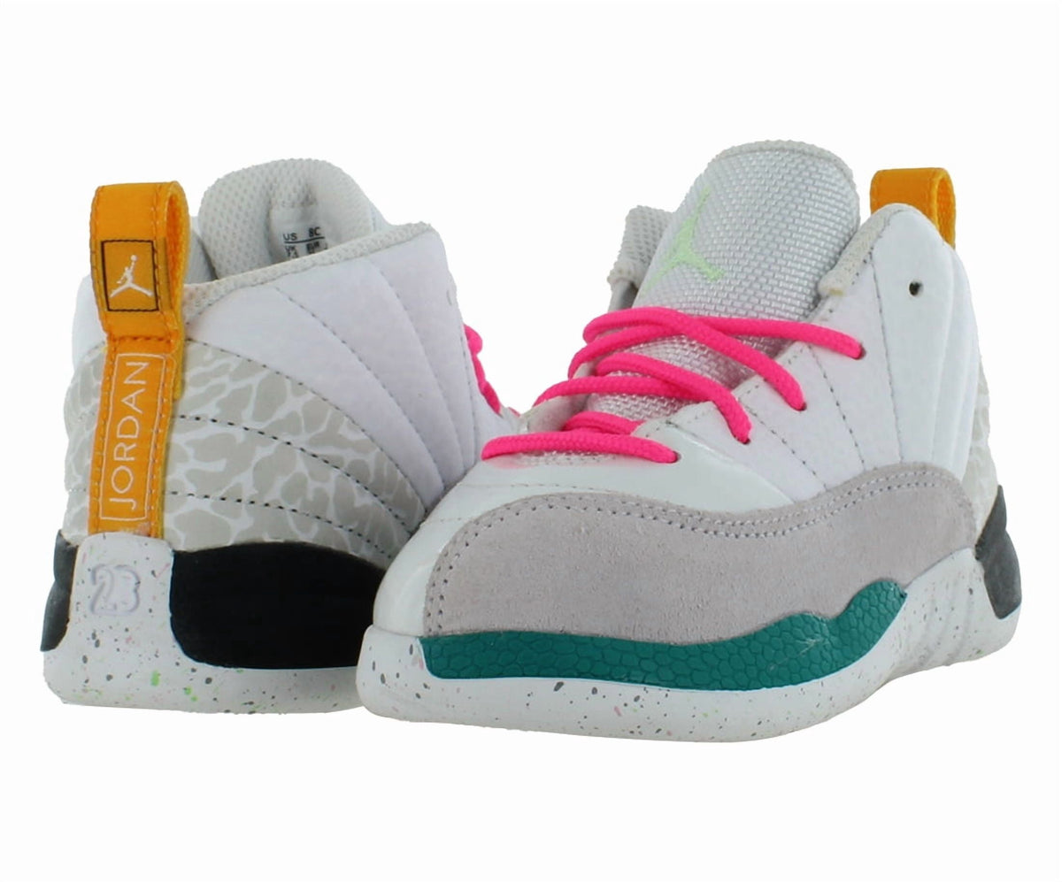 Toddler's Jordan 12 Retro White/Vapor Green-Photon Dust (850000 130) - 8