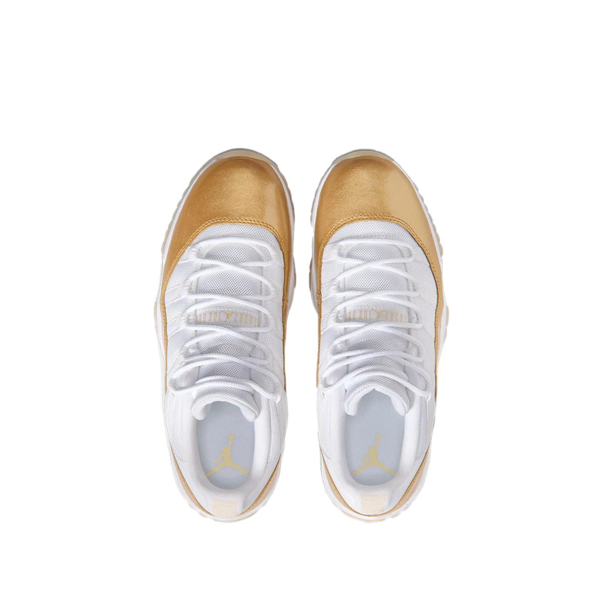 Women's Jordan 11 Retro Low White/Metallic Gold-Team Gold (AH7860 102) - 12