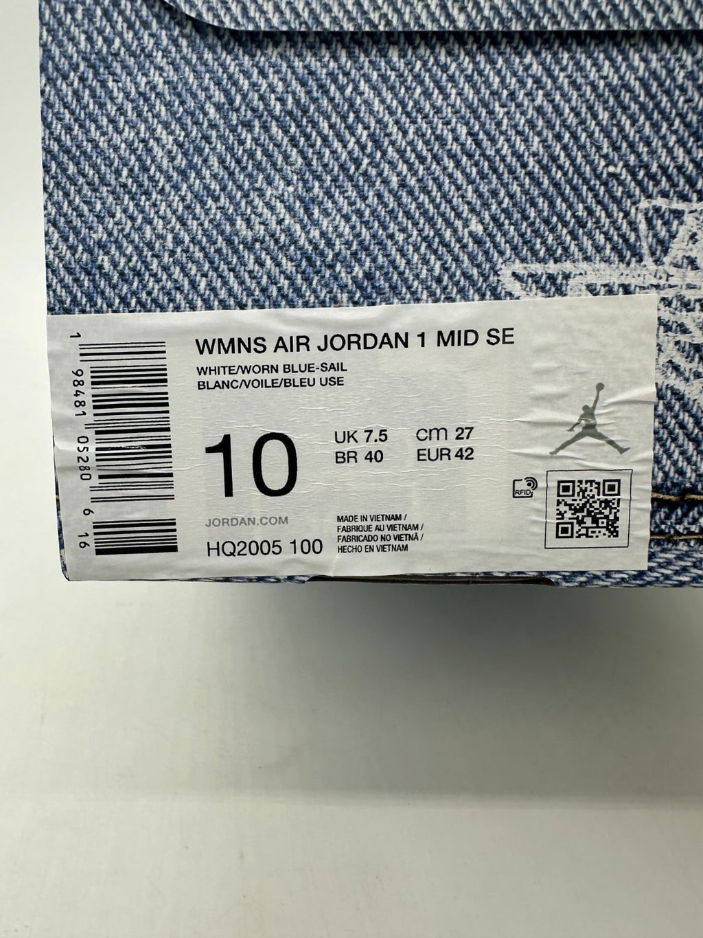 Jordan 1 Mid Denim Women's Sneakers HQ2005-100