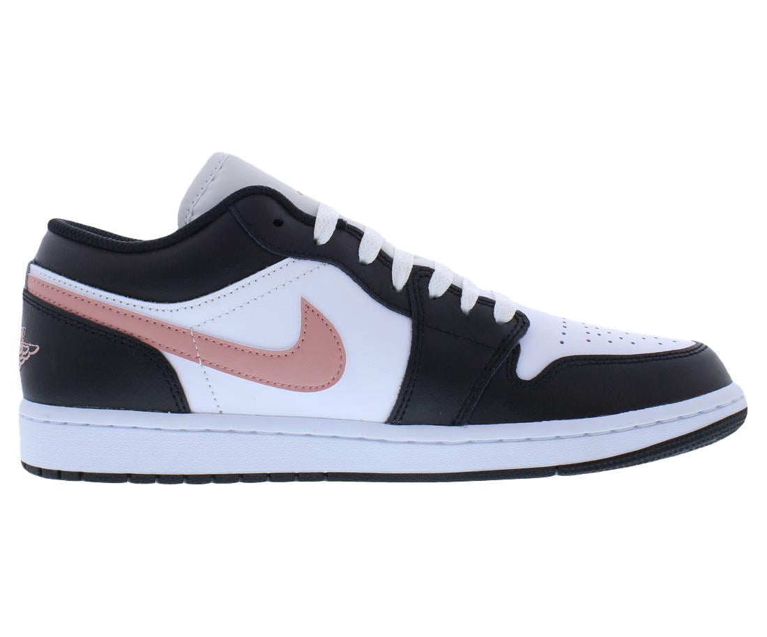 Men's Jordan 1 Low White/Rust Pink-Black (553558 165) - 10.5