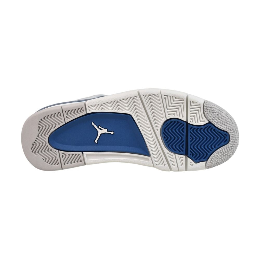 Air Jordan 4 Retro Shoes, Off White/Military Blue, Size 6.5