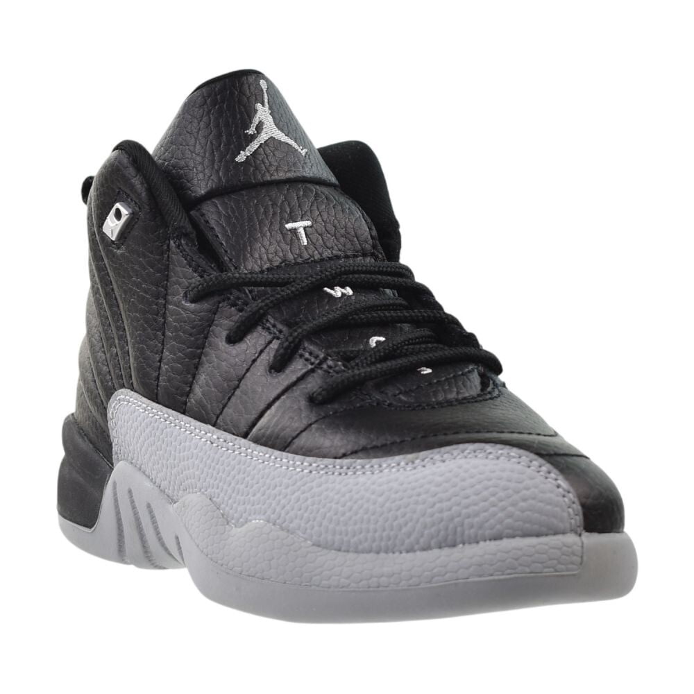 Jordan 12 Retro (PS) "Barons" Little Kids Shoes Black/Wolf Grey 151186-010