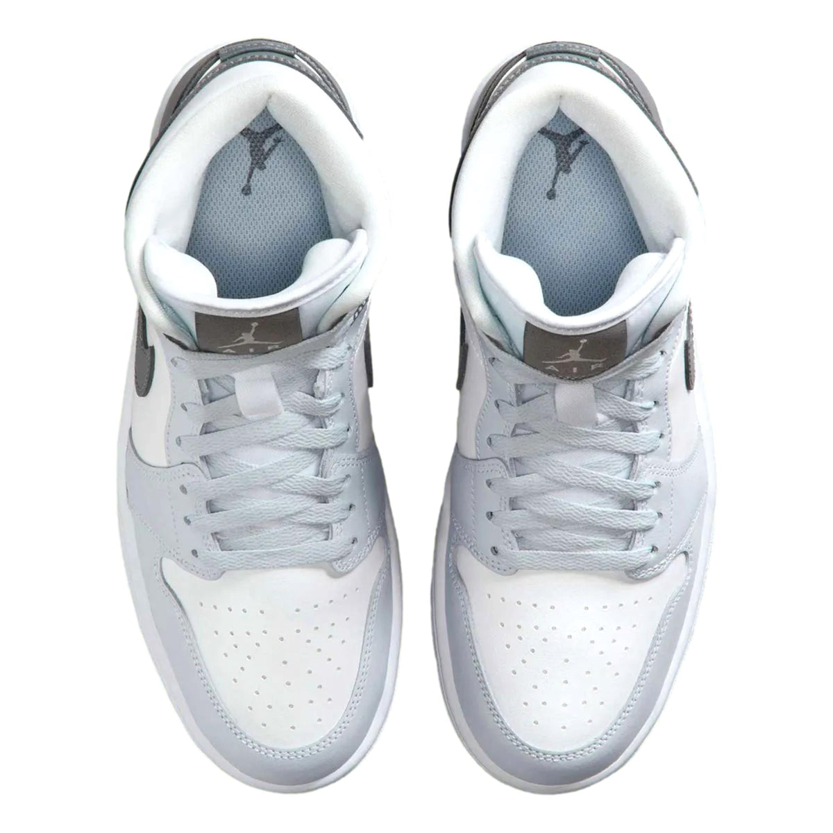 Women's Jordan 1 Mid White/Smoke Grey-Pure Platinum (BQ6472 113) - 6.5